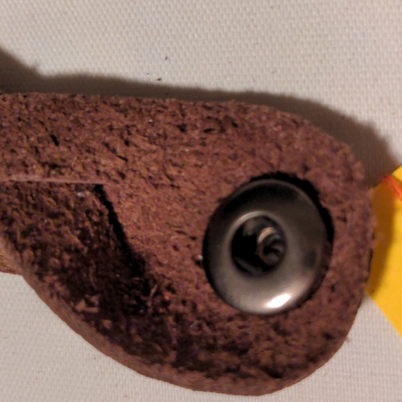 NEW!  Unisex Handmade Genuine Leather Braided Bracelet Brown Gunmetal #11 - Picture 5 of 7